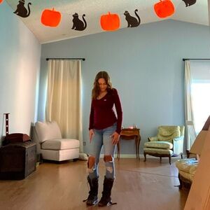 Skinny Ripped Blue Jeans